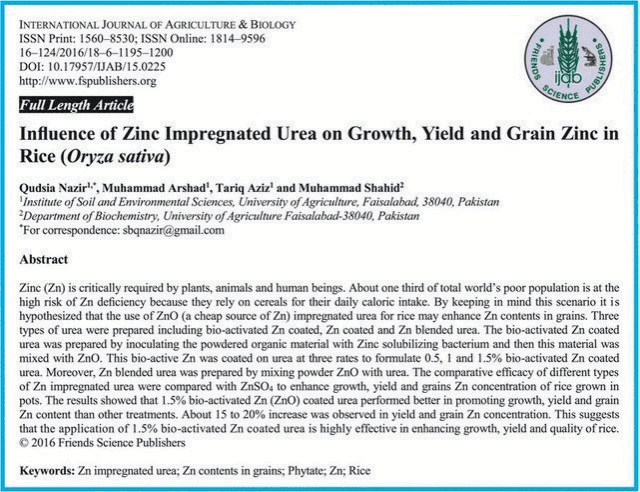 Research Graph from University of Agriculture Faisalabad